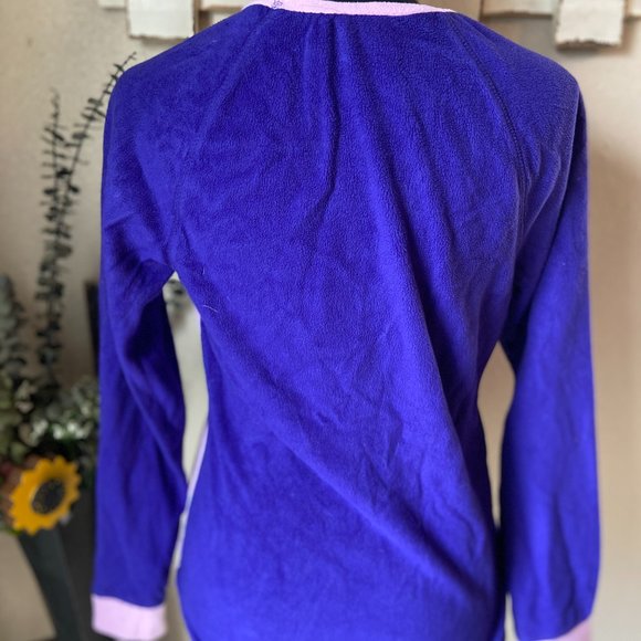 5/$10 Disney Winnie the Pooh Eeyore Pink & Blue Fleece Sleep Shirt S - Picture 3 of 6